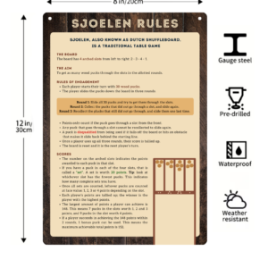 Shuffleboard Rules Sign Decor